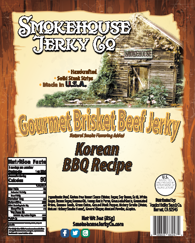 Korean BBQ Brisket Beef Jerky - GLUTEN FREE