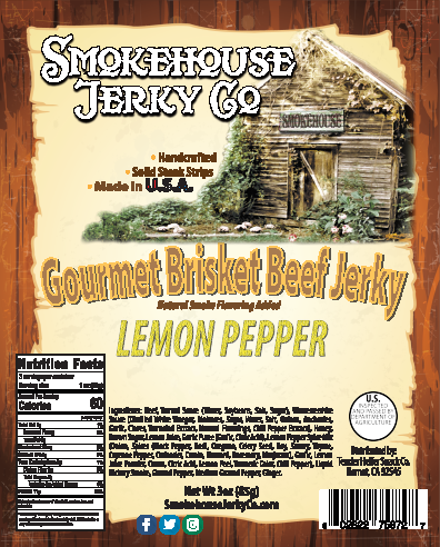 Lemon Pepper Brisket Beef Jerky