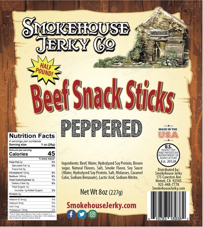 1/2 Pound of Peppered Beef Sticks