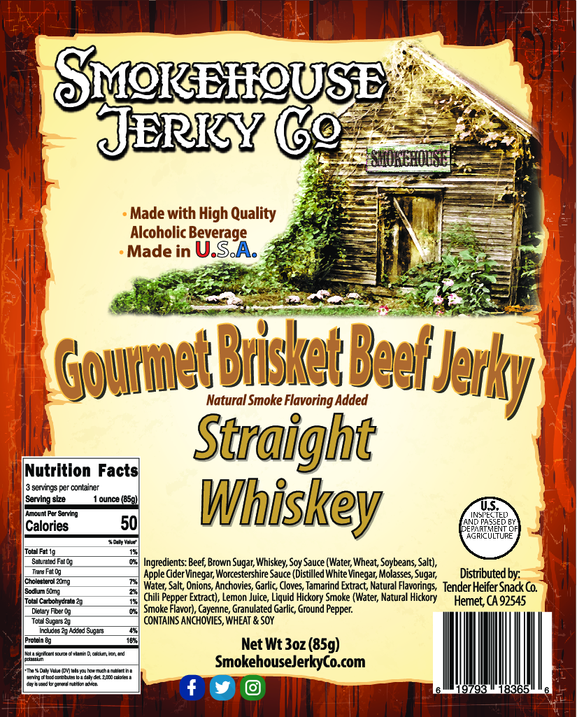Straight Whiskey Brisket Beef Jerky