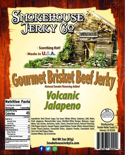 Volcanic Jalapeno Brisket Beef Jerky